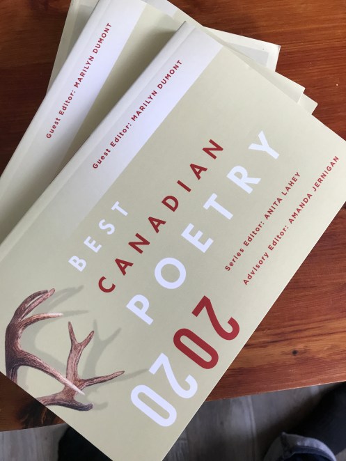 Cover of the anthology "Best Canadian Poetry 2020," published by Biblioasis